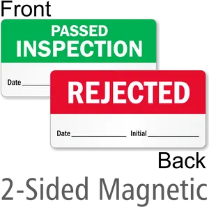 Inspection Status Magnetic Signs PNG image