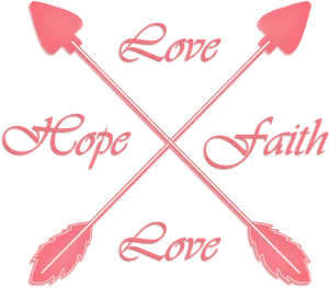 Inspirational Arrows Crossing Hope Love Faith PNG image
