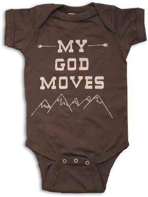 Inspirational Baby Onesie God Moves PNG image