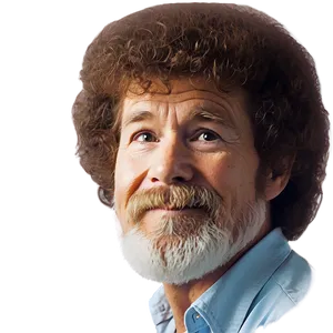 Inspirational Bob Ross Hair PNG 06282024
