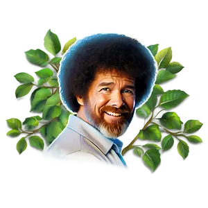 Inspirational Bob Ross Hair PNG 59