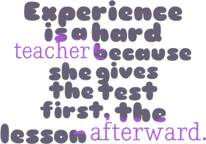 Inspirational Quote Experience Teacher PNG