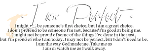 Inspirational Quote I Am Perfect PNG image