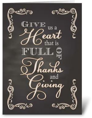 Inspirational Thanksgiving Chalkboard Art PNG image