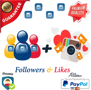 Instagram Followersand Likes Promotion PNG image