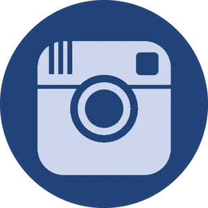 Instagram Logo Blue Circle PNG image