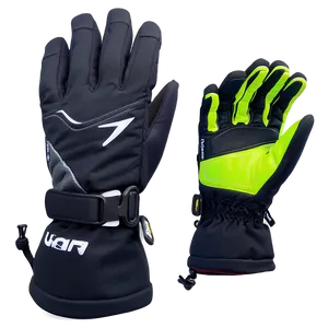 Insulated Black Ski Gloves Png Rrj PNG image