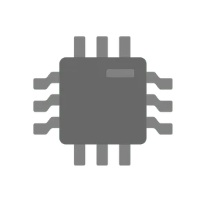 Integrated Circuit Iconon Blue Background