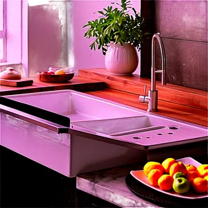 Integrated Kitchen Sink Countertop PNG 06122024