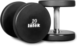 Intek20kg Dumbbell Fitness Equipment PNG image