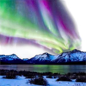 Intense Aurora Borealis Scene PNG 80 PNG