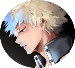 Intense Bakugou Portrait PNG image