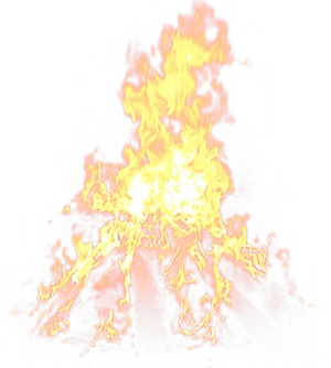 Intense Bonfire Flames