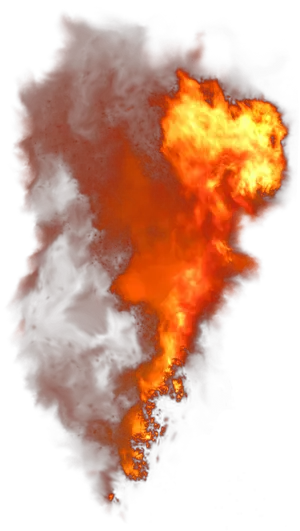 Intense_ Fire_and_ Smoke_ Against_ Night_ Sky PNG image