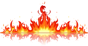 Intense Flame Vector Art PNG