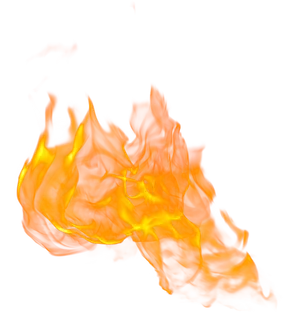 Intense Flameon Black Background PNG image