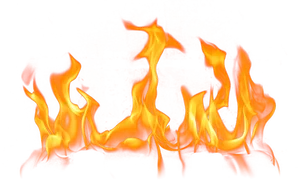 Intense Flames Dancingon Black Background PNG image