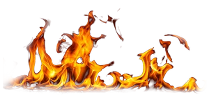 Intense Flames Isolatedon Transparent Background PNG image