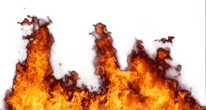 Intense Flameson Black Background PNG image