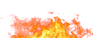 Intense Flameson Black Background