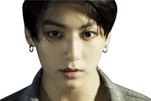 Intense_ Gaze_ Portrait_ Jungkook PNG
