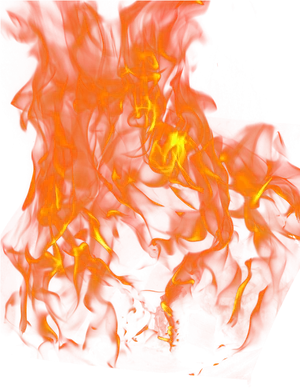 Intense Orange Flame Texture PNG image