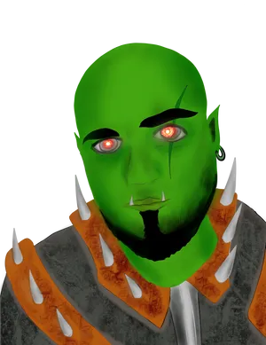 Intense Orc Warrior PNG image