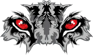 Intense_ Red_ Eyes_ Clipart PNG