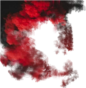 Intense Red Smoke Effect PNG image
