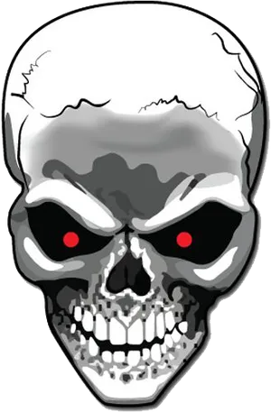 Intense Skull Graphic PNG image