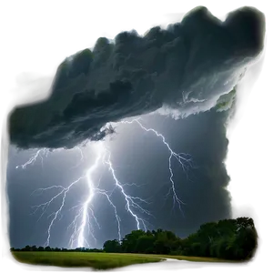 Intense Thunderstorm Lightning PNG 29
