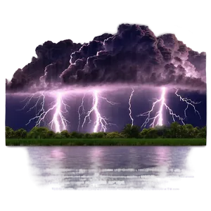 Intense Thunderstorm Lightning PNG Mrs