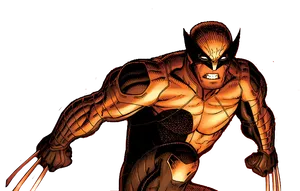 Intense Wolverine Comic Artwork PNG image