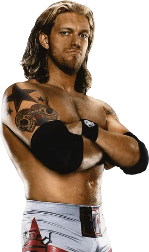 Intense Wrestler Pose PNG