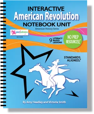 Interactive American Revolution Notebook Cover PNG image