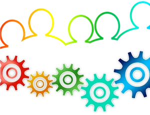 Interconnected Teamwork Concept PNG