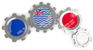 Interconnected World Gears PNG image