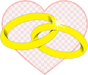 Interlocking Wedding Rings Clipart PNG image