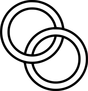 Interlocking Wedding Rings Graphic