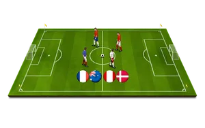 International Soccer Match Setup PNG image