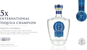 International Tequila Champion Enemigo Bottle PNG image