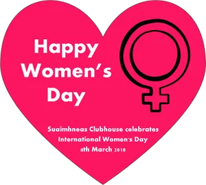 International Womens Day Celebration Heart Graphic PNG image