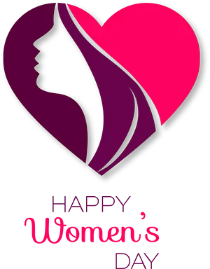 International Womens Day Heart Silhouette PNG image