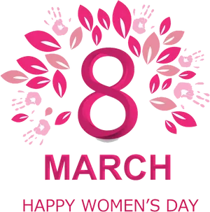 International Womens Day March8 Greeting PNG image