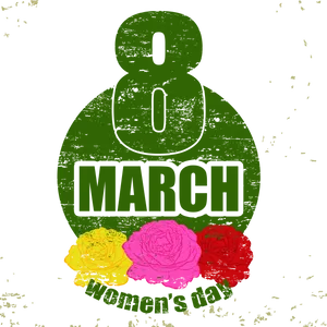 International Womens Day March8 Grunge Design PNG image