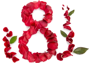 International Womens Day Rose Petal8 March PNG image