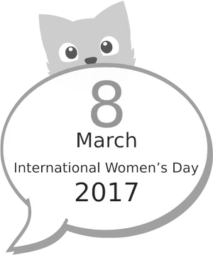 International Womens Day2017 Cat Graphic PNG image