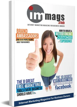 Internet Marketing Magazine Cover PNG image