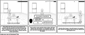 Interrogation Scene Comic Strip PNG image