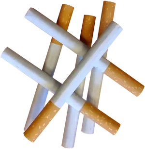 Intersecting_ Cigarettes_ Arrangement PNG